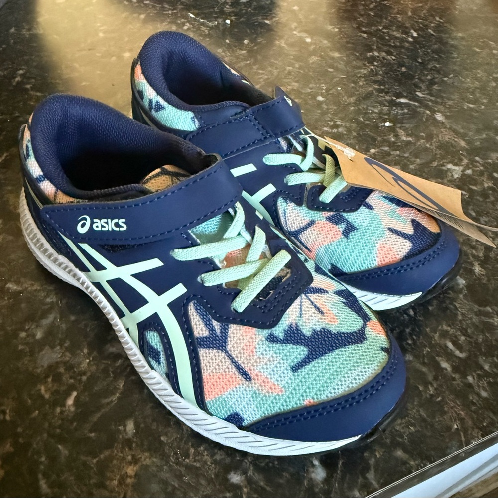 Asics Kids' Navy and Floral Sneakers